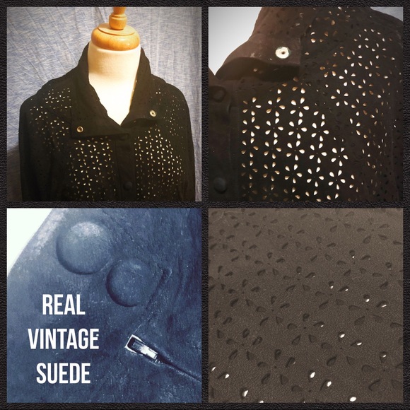 🖤 Authentic 1970s Suede 2-piece 🖤 - Picture 2 of 6